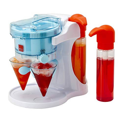 Sensio Home Schneekegel, zerkleinertes Eis, Slushie-Cocktail-Maker – kinderfreundliche rasierte Eismaschine mit 2 wiederverwendbaren Slush-Kegeln (Slushy...