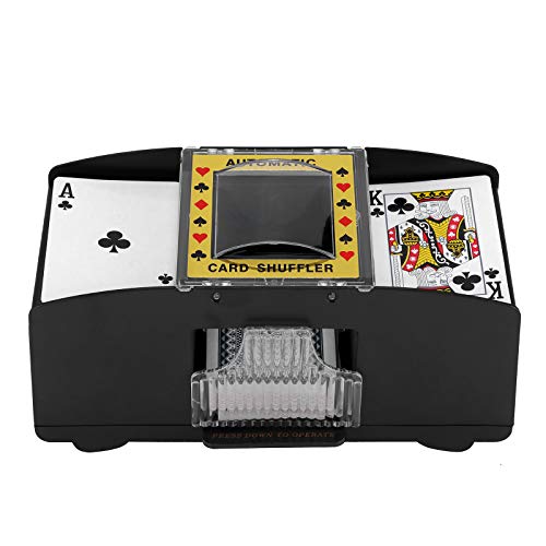 Kartenmischmaschine ,Elektrische Kartenmischmaschine 2 Deck, elektronische Casino-Poker-Kartenmischung, batteriebetrieben, Ein/Zwei Deck-Karten-Mischung,...