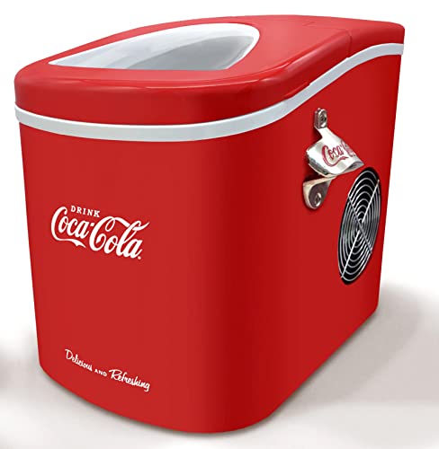 Salco Coca-Cola Eiswürfelmaschine Eiswürfelbereiter Ice Maker 12 kg, leise, Stromkosten nur 4 Ct/Ladung Eiswürfel, LED-Display, 2 Eiswürfelgrößen, Perfekt...