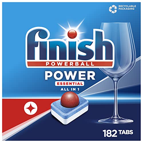 Finish Power Essential All in 1 Spülmaschinentabs, phosphatfrei – Geschirrspültabs mit kraftvollem Powerball gegen hartnäckigste Fettanschmutzungen –...