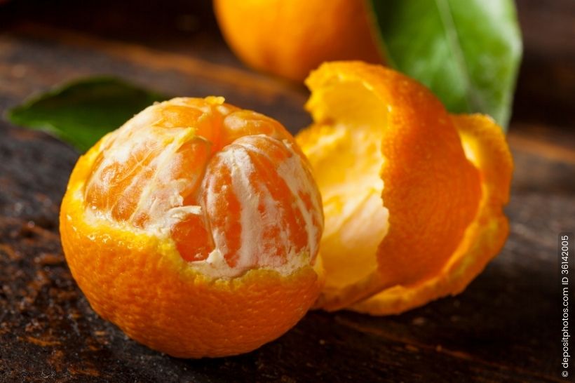 Mandarinen Flecken entfernen